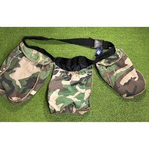 Vintage Safari Club‎ 3 Pouch Game Bag Fanny Belt Waist M81 Woodland Camo Hunting